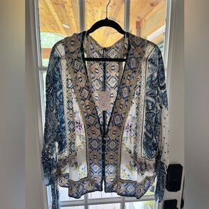 Free People Catch Me If You Can Print Blouse